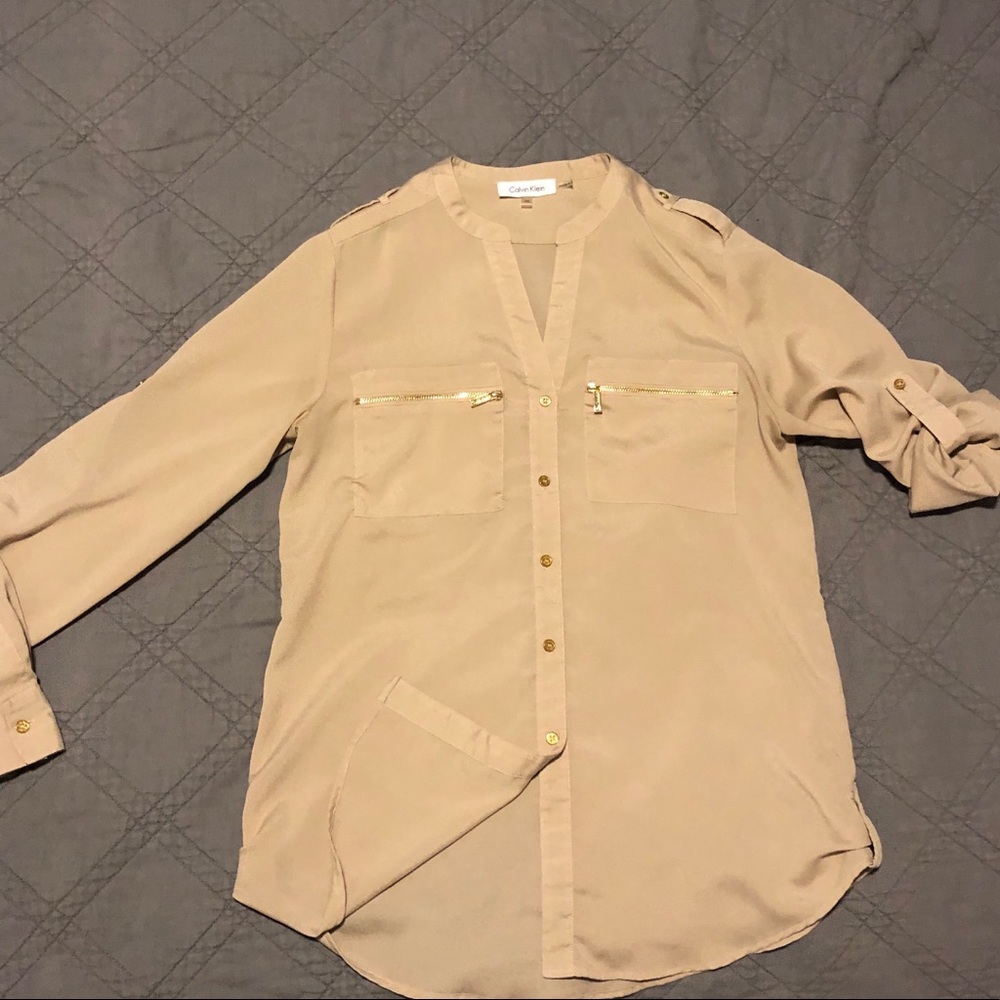 Calvin Klein rolled sleeved blouse - Picture 4 of 6